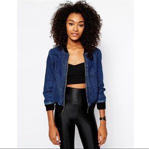 American Apparel Denim Bomber Jacket